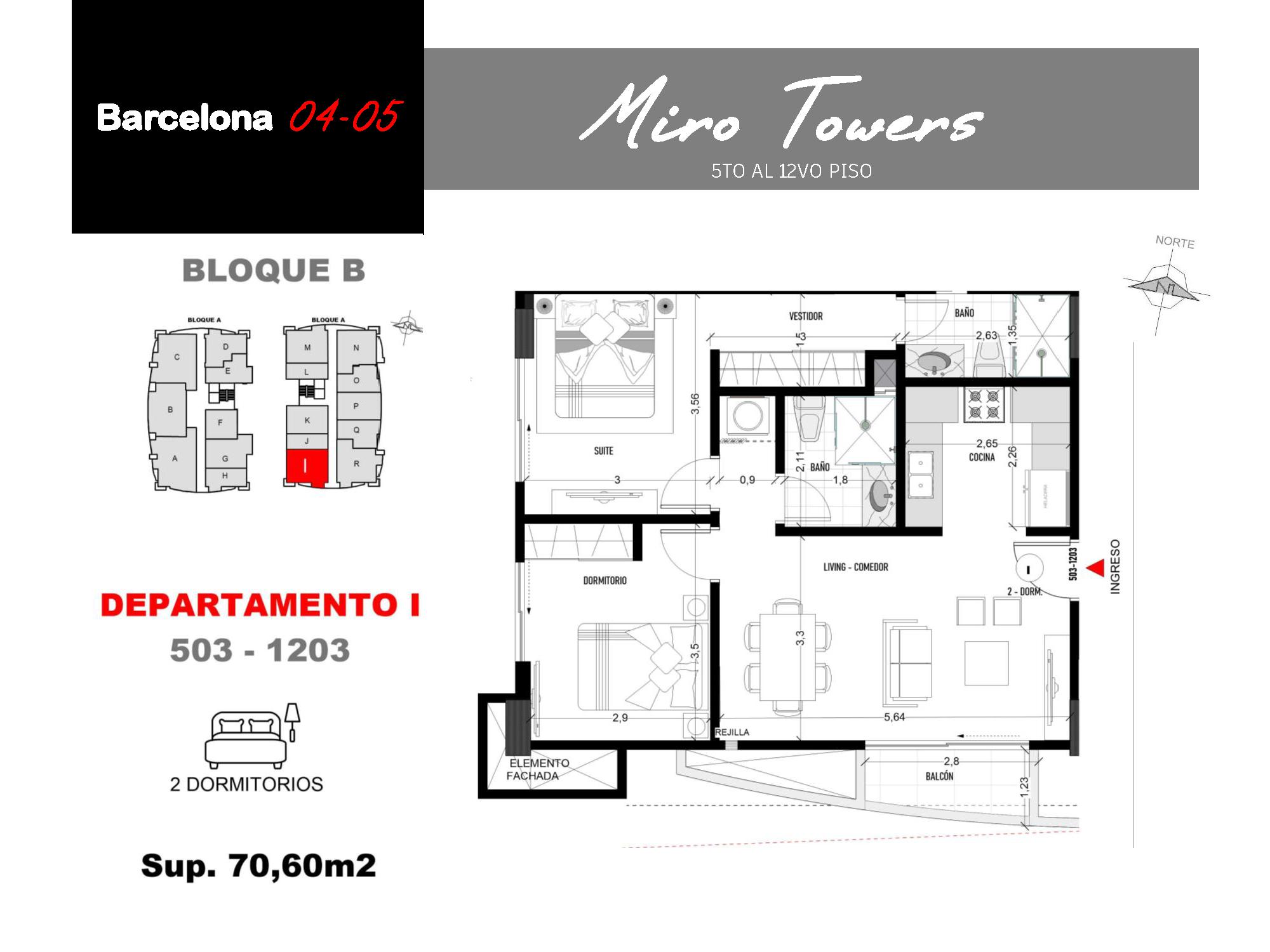 HERMOSO DEPARTAMENTO DE 2 DORMITORIOS EN BARCELONA 04-05