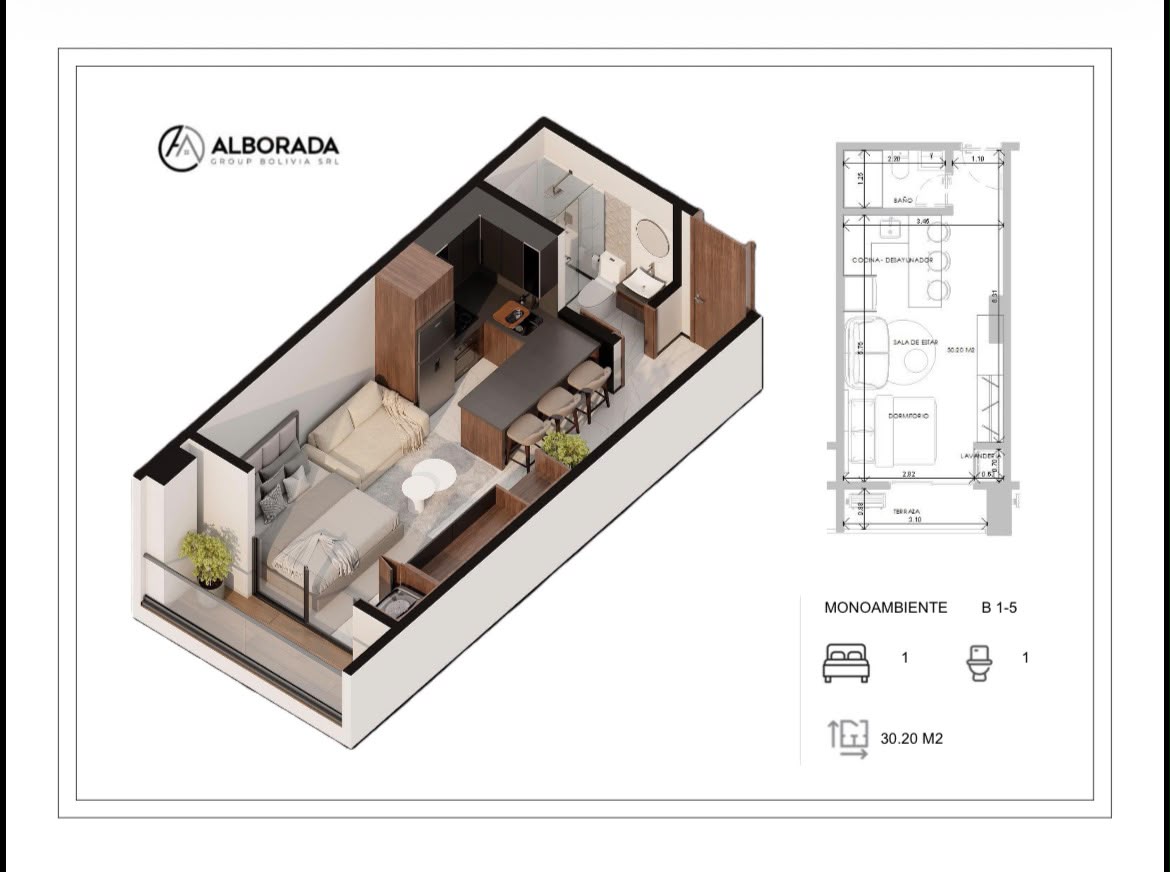 (Pre-venta) Domus Black Monoambiente