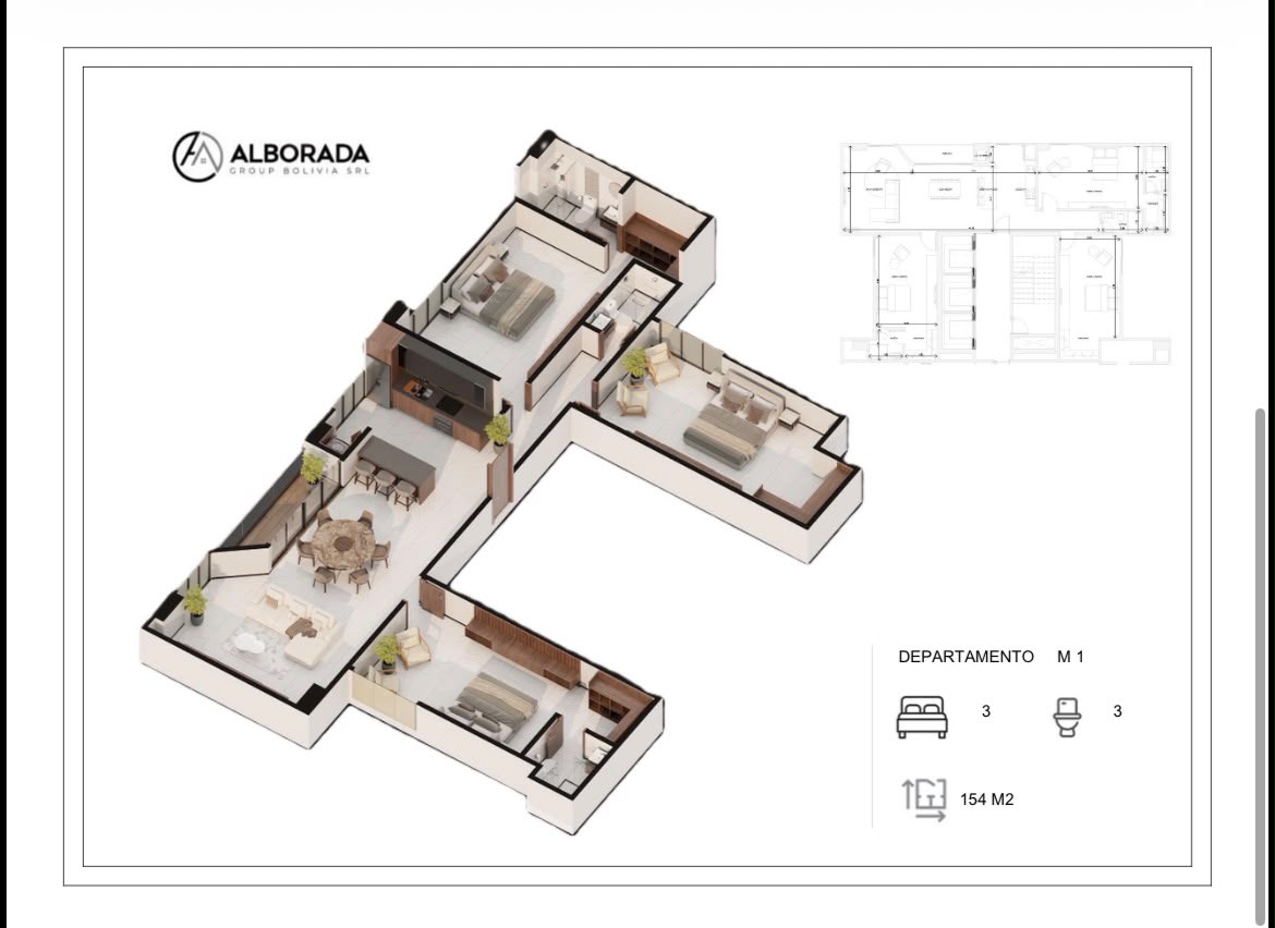 (Pre-venta) Domus Black 3 Dormitorios